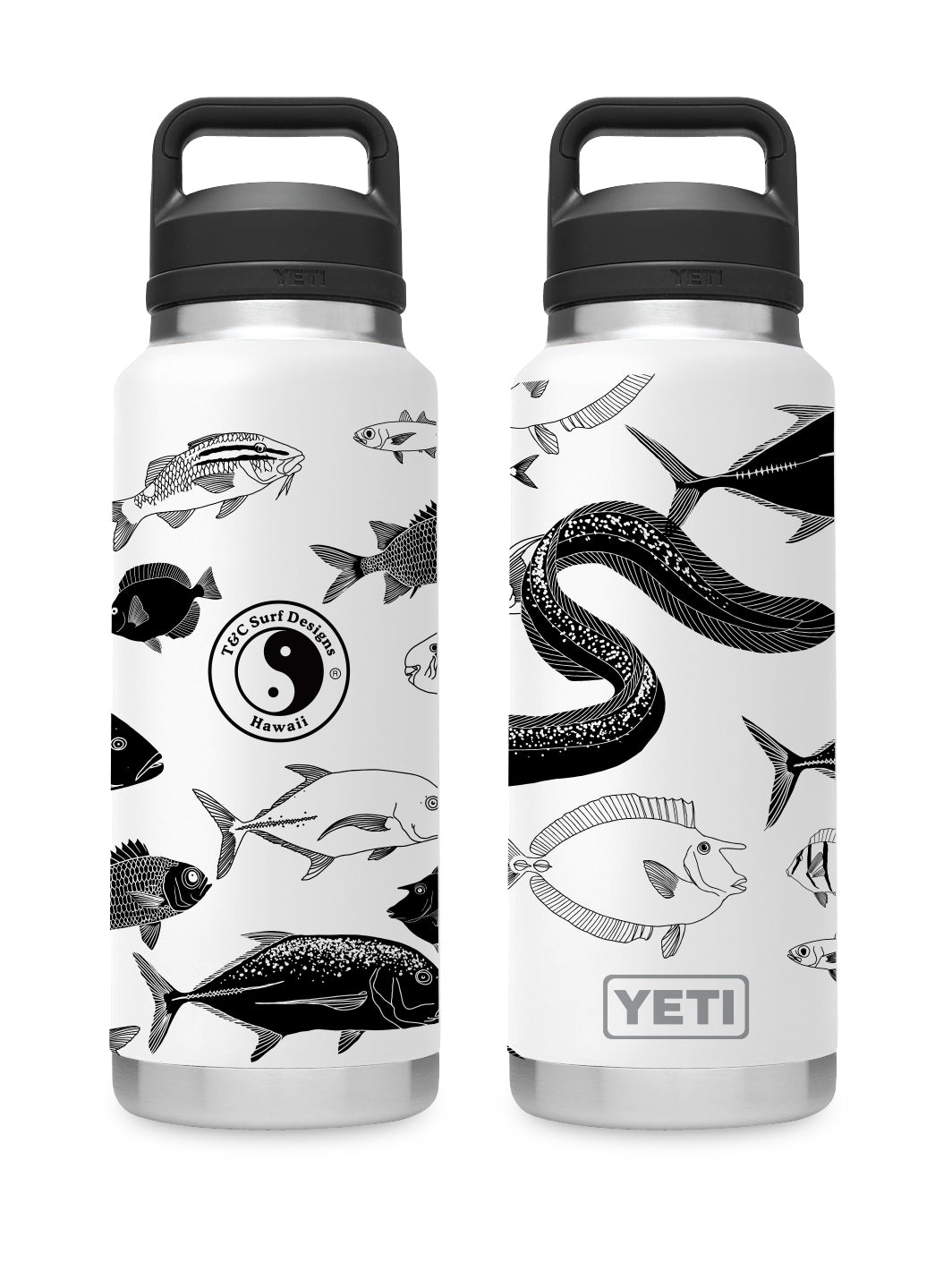 T&C Surf 36 oz Under Da Sea Rambler Yeti Bottle with Chug Cap - Image 5