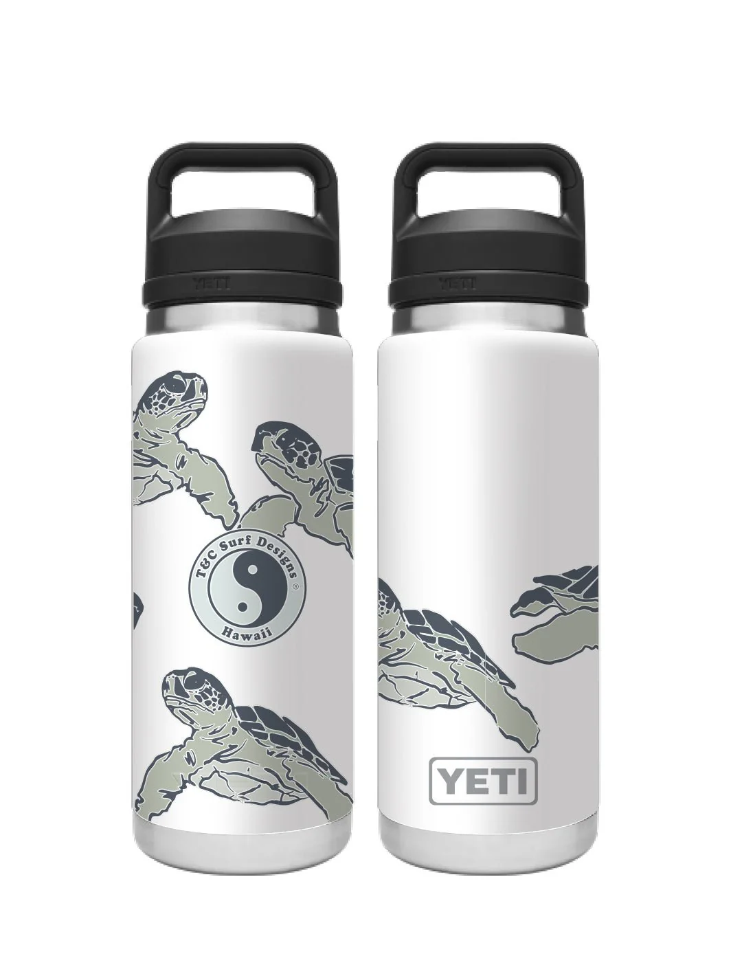T&C Surf 26 oz Honu Palm Rambler Yeti Bottle with Chug Cap - Image 6