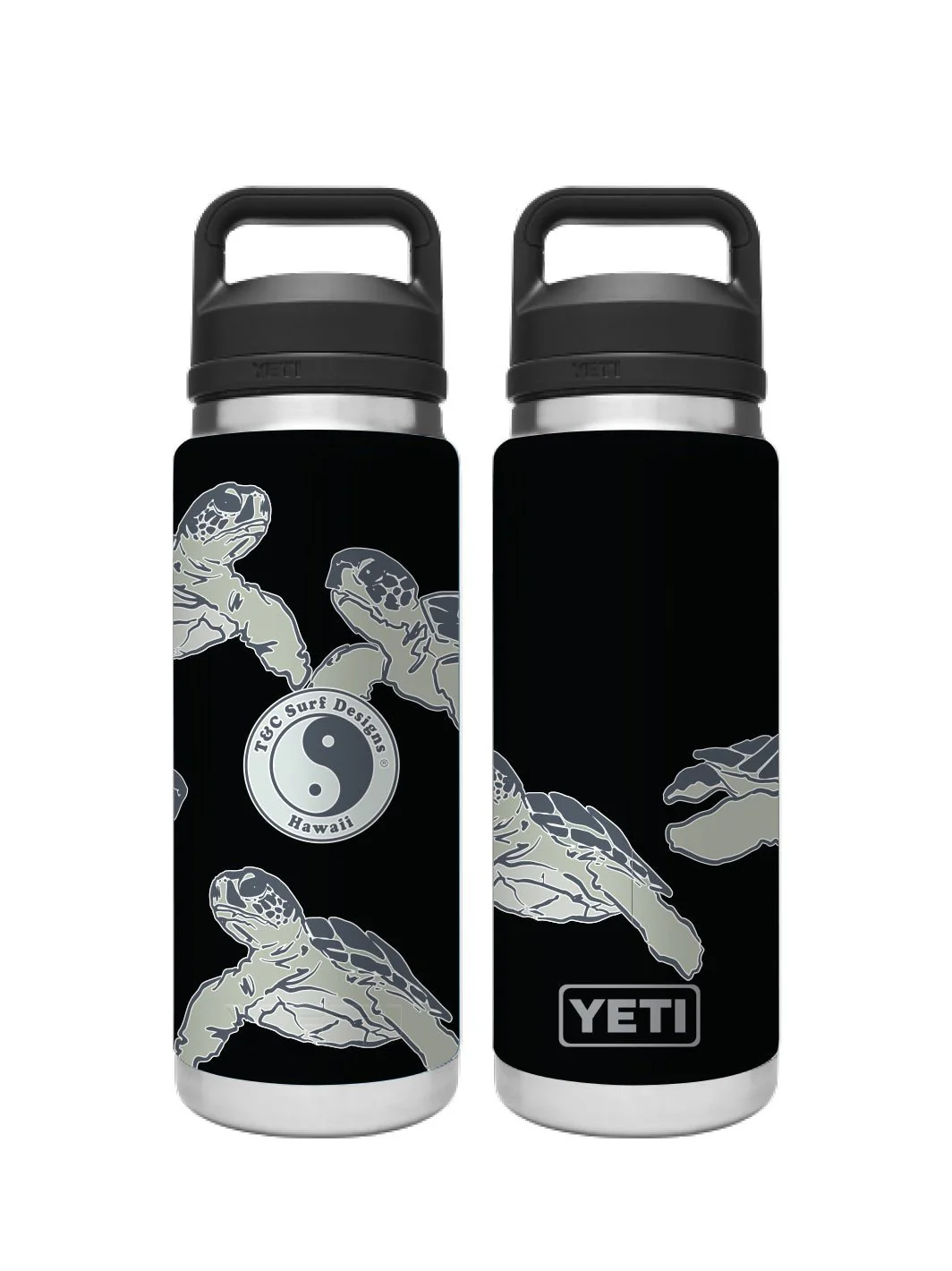 T&C Surf 26 oz Honu Palm Rambler Yeti Bottle with Chug Cap - Image 7