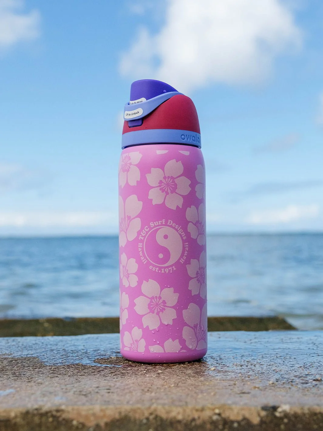T&C Surf 32 oz Throwback Sakura Owala - Image 7