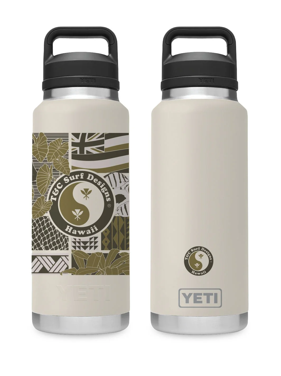 T&C Surf 36 oz Aina Rich Rambler Yeti Bottle with Chug Cap