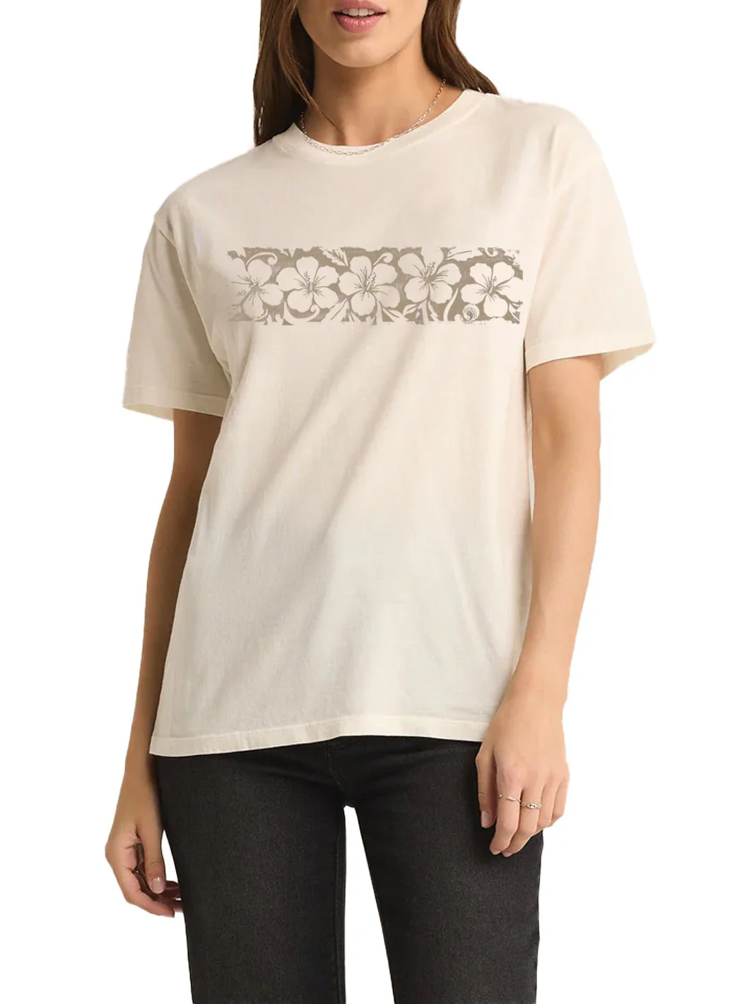 Hibiscus Band Boyfriend Tee - Image 3