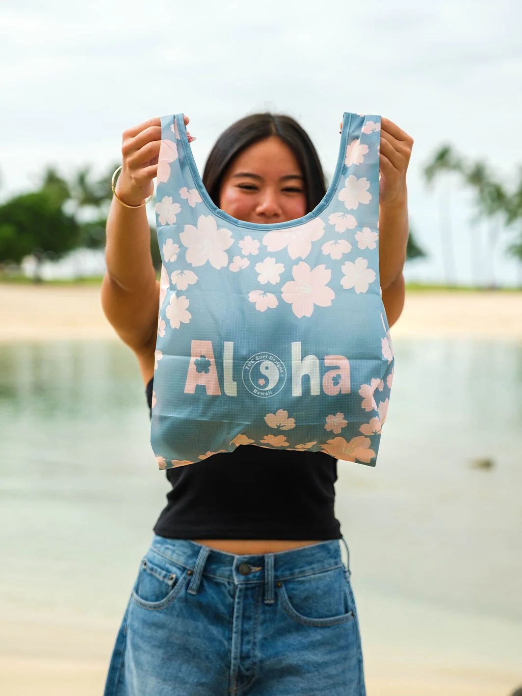 Cute Sakura Reusable Tote Bag
