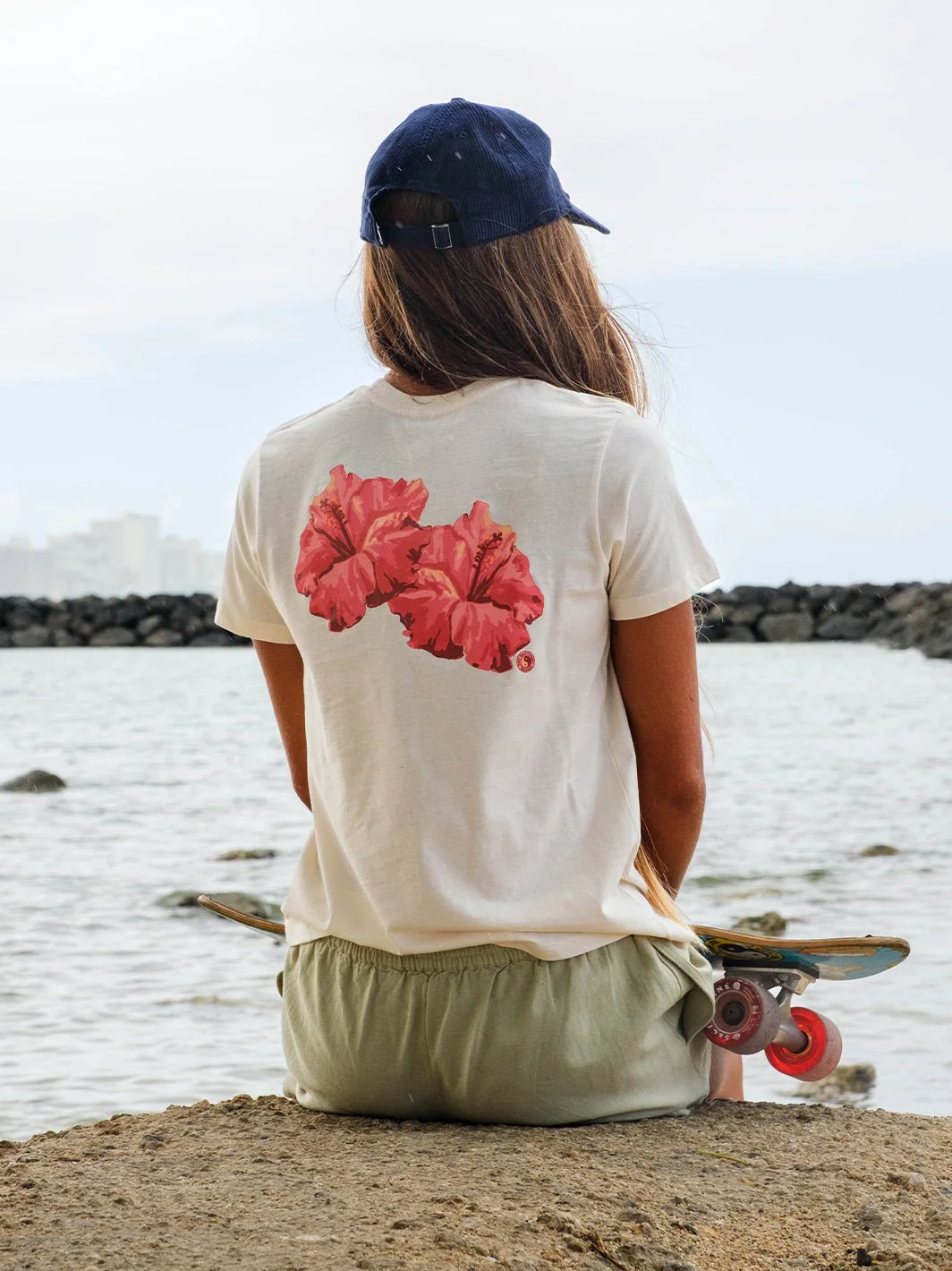 Watercolor Hibiscus Classic Tee - Image 3