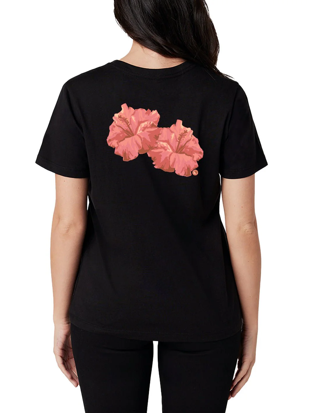 Watercolor Hibiscus Classic Tee - Image 5